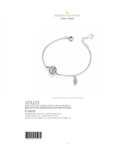 Bracciale in argento con chiama angeli