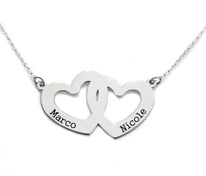 Collana 2 cuori personalizzabile